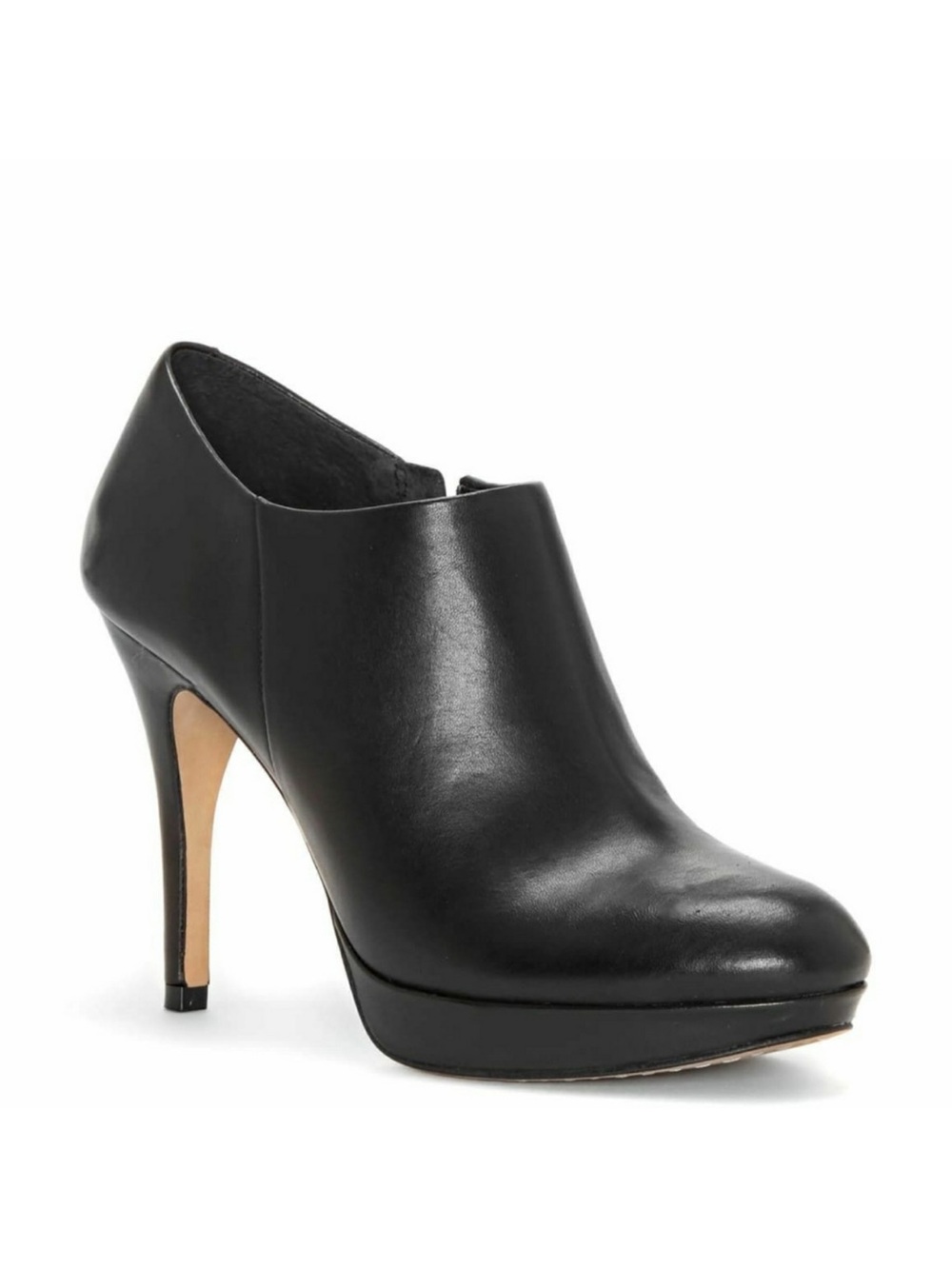 NEW* VINCE CAMUTO Black Leather Elvin Booties Ankle Boots Size 9M NWOB